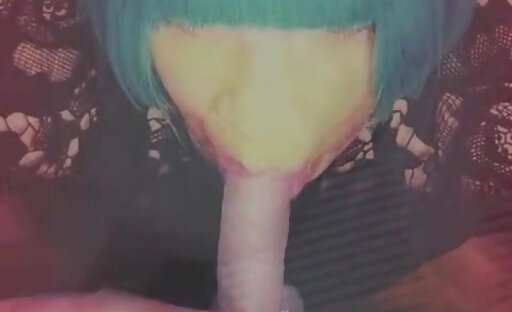 HARDCORE DEEPTHROAT sissy slut shemale SUCKS SUPER SLOPPY gagging SICK & NASTY dick licking lady