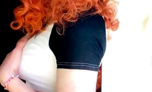 Red stripper with huge cock and tits by Anna Rios