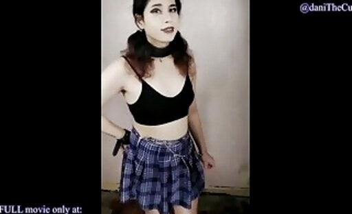 Hottie goth tgirl sucks your dick and lets you fuck her for money