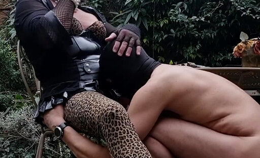 Outside smoke and cock rubbing