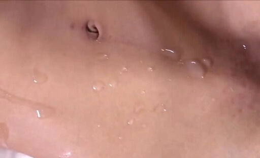 Cums on stomach