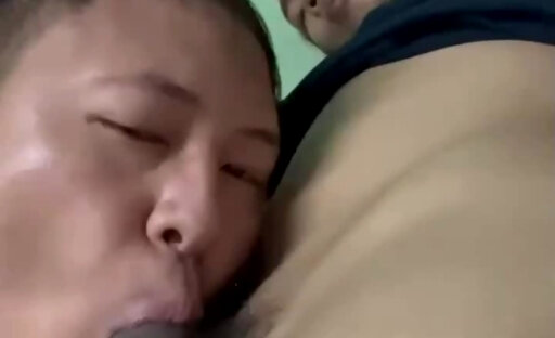 Ladyboy gets blowjob