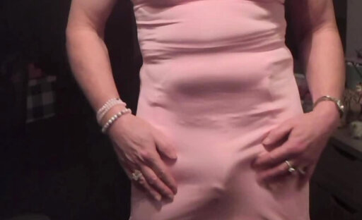 Holly's got a hard-on in her pink dress