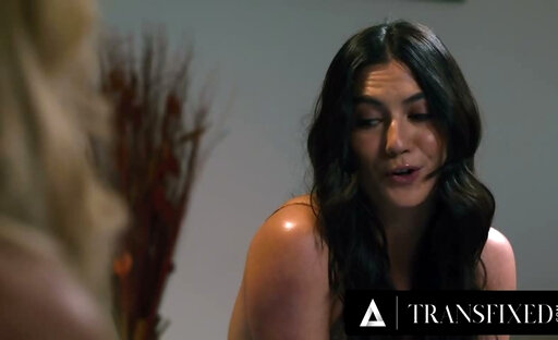 TRANSFIXED - Megan Mistakes Loses Jade Venus In Sweet First Time Trans Fuck