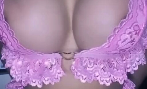 My breasts look very big when I wear this lingerie for you all, and I'm getting a little turned on
