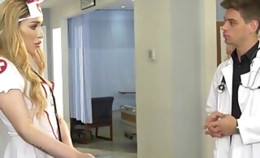 Fetish nurse shemale Angelina Please sucked and fucked too