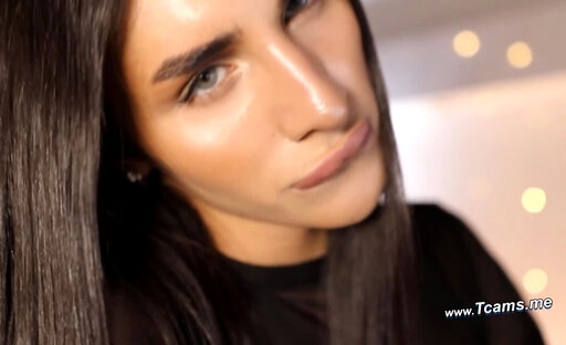 Sultry Latina Shemale Strokes Her Massive Cock on Cam