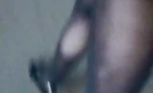 A naughty college girl with big tits cut off her underwear, put on a leash with chain on her neck