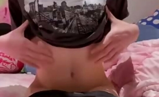 Young beautiful trans cum and ass