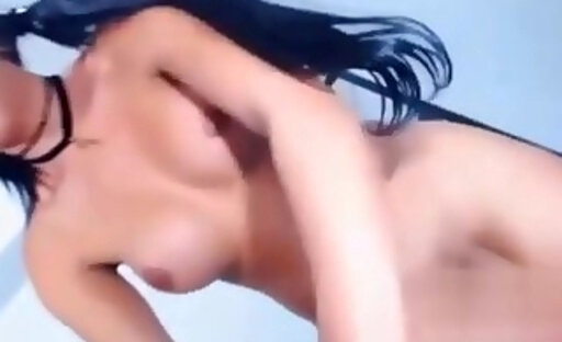 Sexy tranny amateur masturbates her big cock on cam