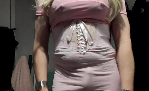 Crossdresser skirt bulge