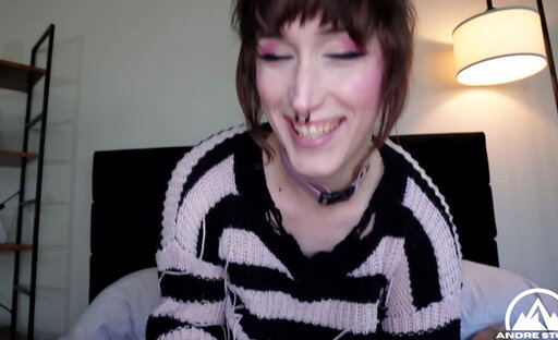 Brand New Trans Goth Girl Nikki Mayhem Gets Spread and Facialed