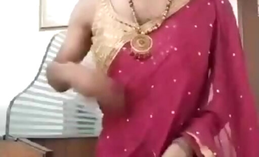Indian crossdresser Smita dancing