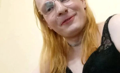 Helga's September Wanking Session - Nice Cumshot At 27min [Blonde Long-Haired Crossdresser]