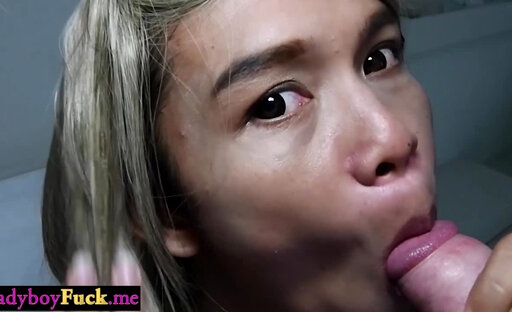 Horny Thai ladyboy enjoyed ass fucking after she gave a perfect blowjob