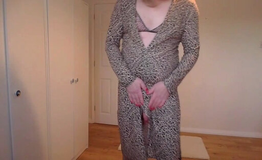 Stripping out of my animal print lingerie