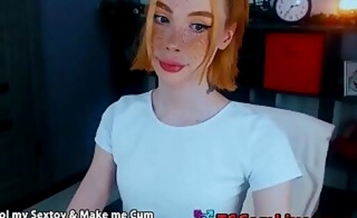 Unique Redhead SheBoy gets naked Webcam sex Show