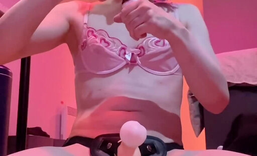 Jerking lil plastic pp