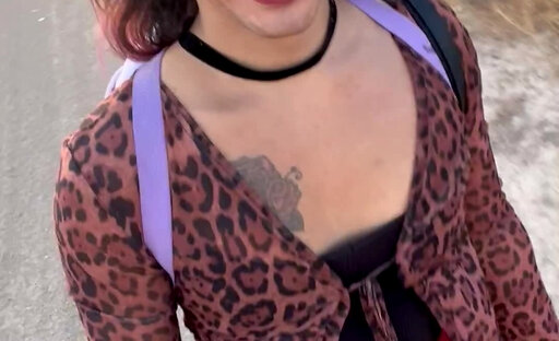 On a nature walk flashing my cock