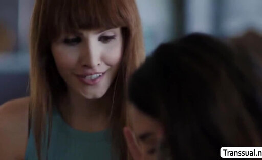 Busty MILF gets dry pussy fucked by TS stepteen