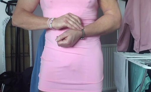 Pink dress bulge 2