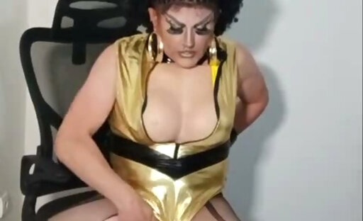 Pretty mature transvestite slut still very excited after sucking and receiving a facial ejaculation