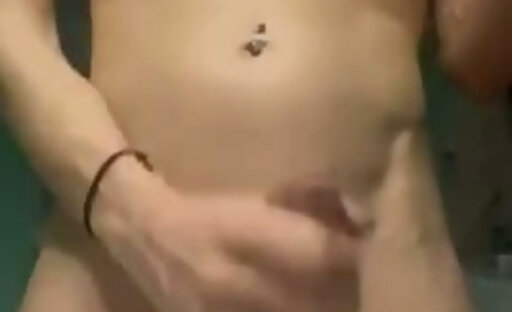 Big dick cums in sink