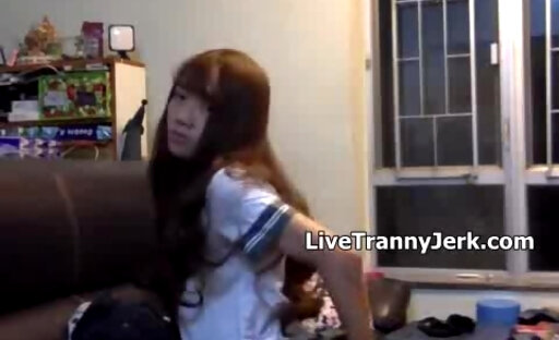 Asian teen TS posing on webcam