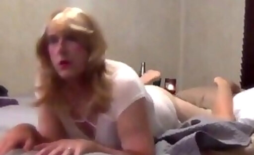 Horny Blonde Sissy Slut Lauren Showers and Masturbates