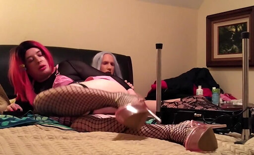 Femboy and Trans Woman Using Fucking Machine - Compilation 3
