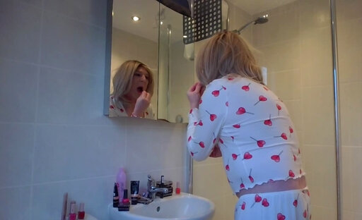 Stripping out of my cute pyjamas and getting into bed