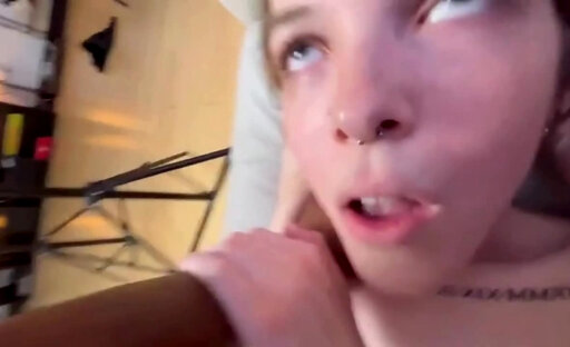 Hot pale femboy loves painal by her black date