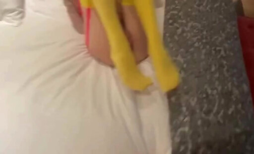 Red lingeried shebomb intense painal at home