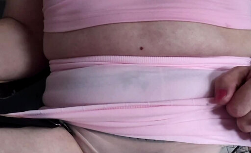 Sissy panty show while smoking