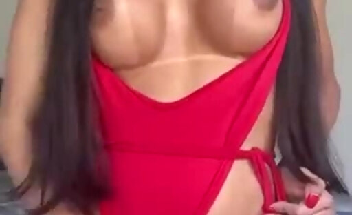 red outfit cum