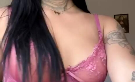 Juicy Trans Teasing Her Big Cock