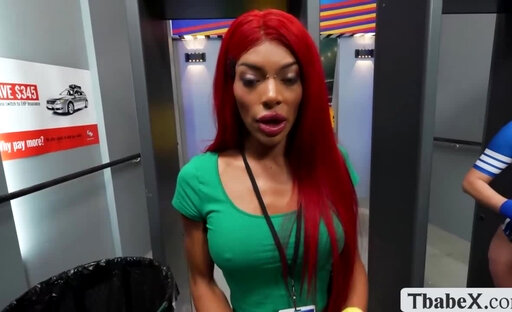 Lucky soccer fan fucks the ass of TS security