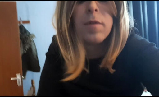 Sissy bitch sucks big cock and takes a cumshot in her pussy