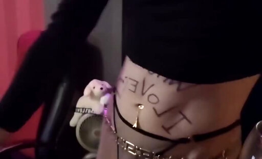 ?WHoRE i Lov U Legging dechiré Noir et HeeLs Black & GolD VaneSsaBiTCHx PariSChienneTrvprod91