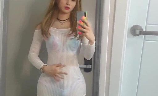 Hot asian teases and mast