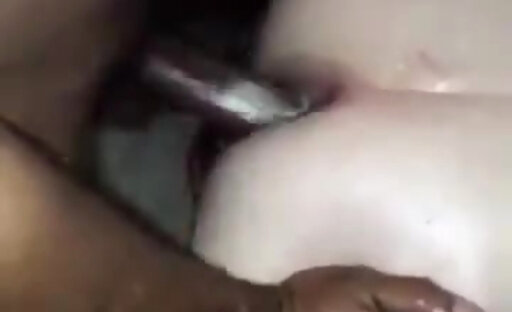 Chubby tranny getting a BBC creampie