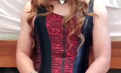 Sissy Slut Bess Edges Her Clitty Before Eating Her Loads