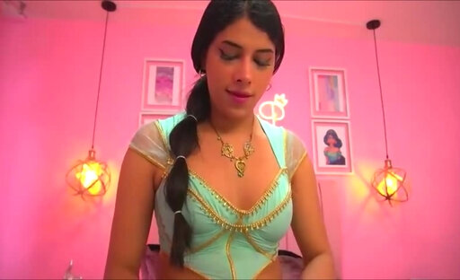 Big cock Indian tranny riding dildo