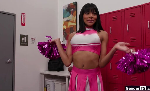 Shemale cheerleader analed in lockerroom
