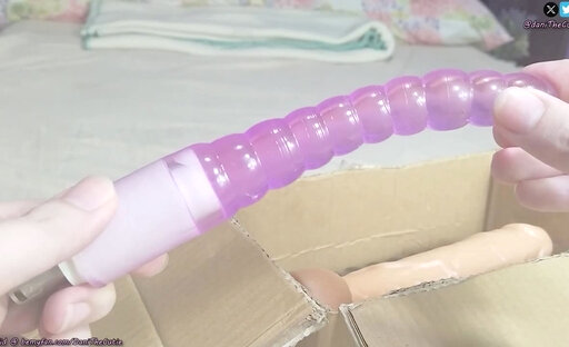 Cute tranny DaniTheCutie tries using traditional anal beads on her pretty lil butt