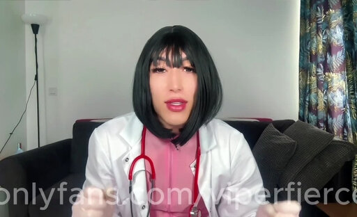 Medical Exam: Trans Doc Dominates Patient with Huge Cum Load POV