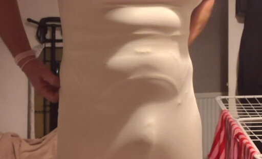 Dress and panty bulge