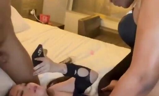 Shemale fucks couple