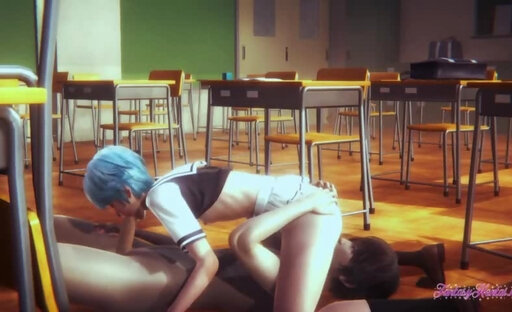 Yaoi Femboy - Blue blowjob and fuck - sissy boy