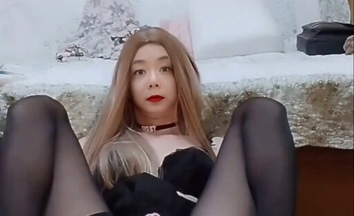 Masturbating with a dildo after anal dilation